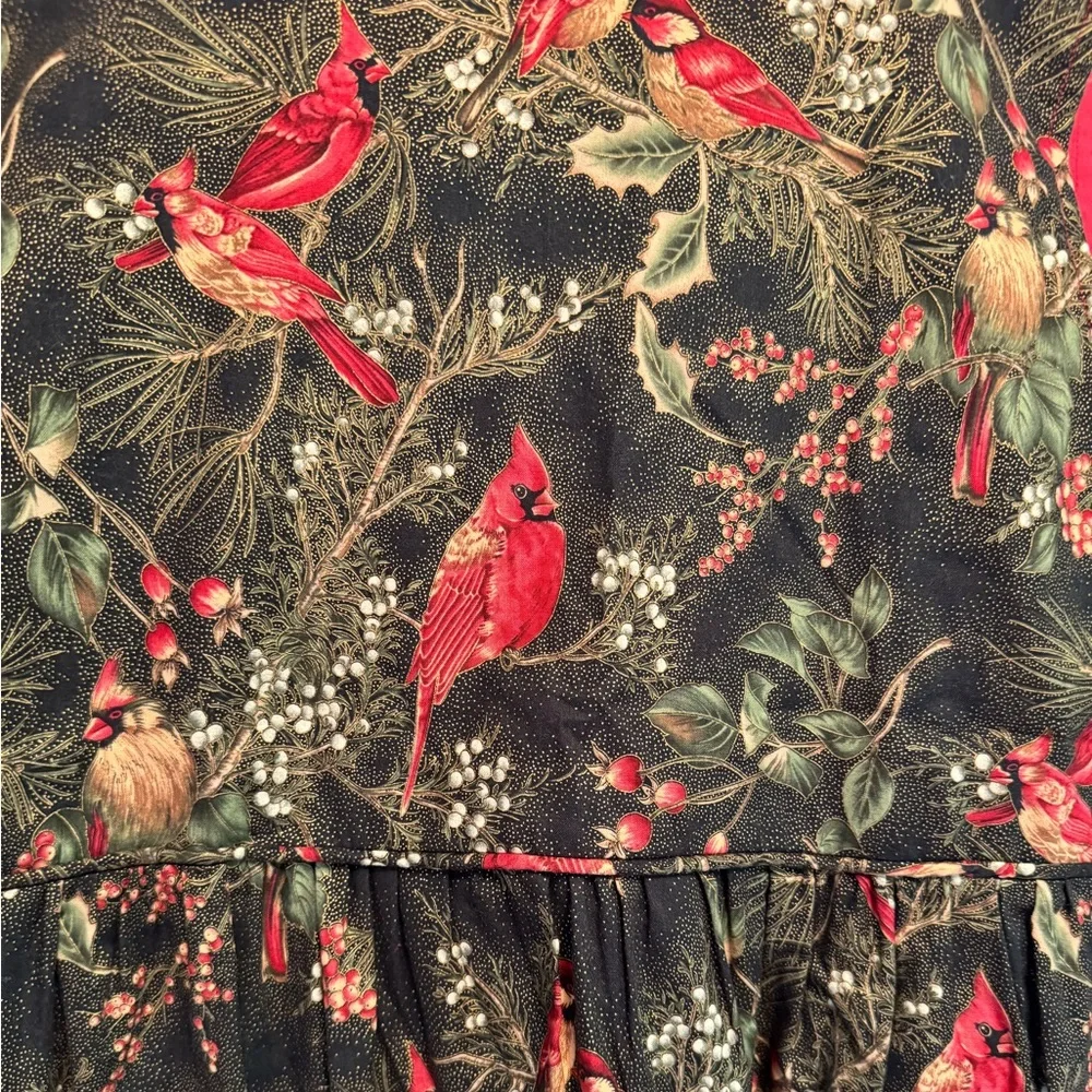 Vintage handmade winter cardinal jumper dress small - Picture 6 of 6